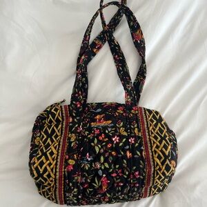 Vera Bradley Black and Gold Floral Shoulder Bag